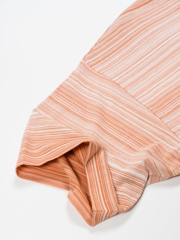 Auralee Hard Twist Border Double Cloth Tee - Light Pink | Garmentory