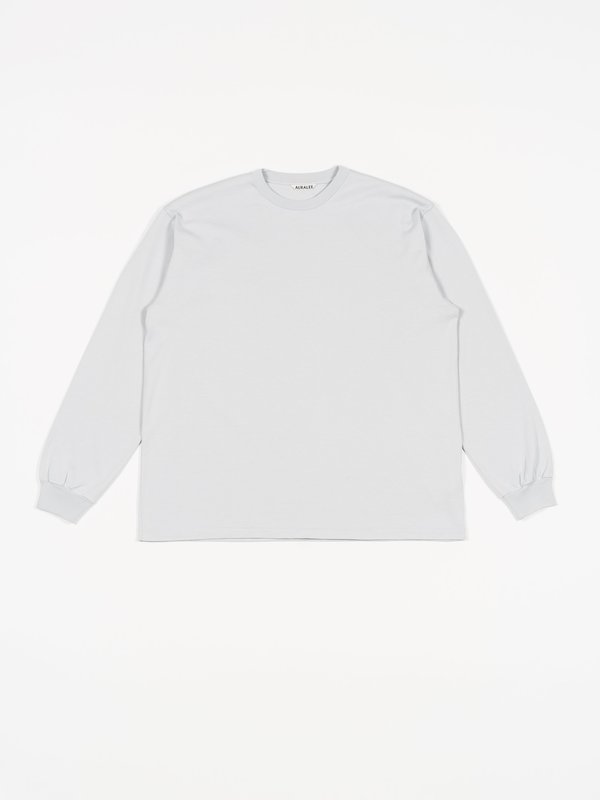 Auralee Luster Plaiting L/S Tee - Light Blue | Garmentory