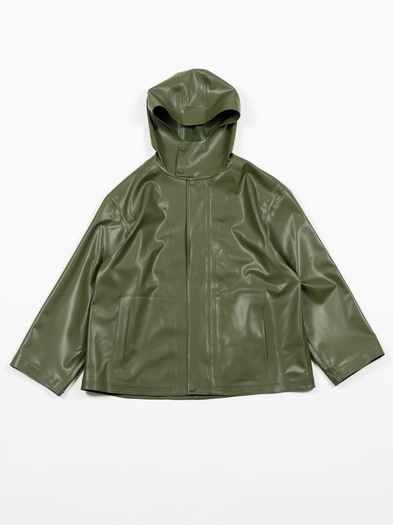 AURALEE / オーラリー | SOFT RUBBER BLOUZON Auralee Soft Rubber Blouzon - Dark Green | Garmentory