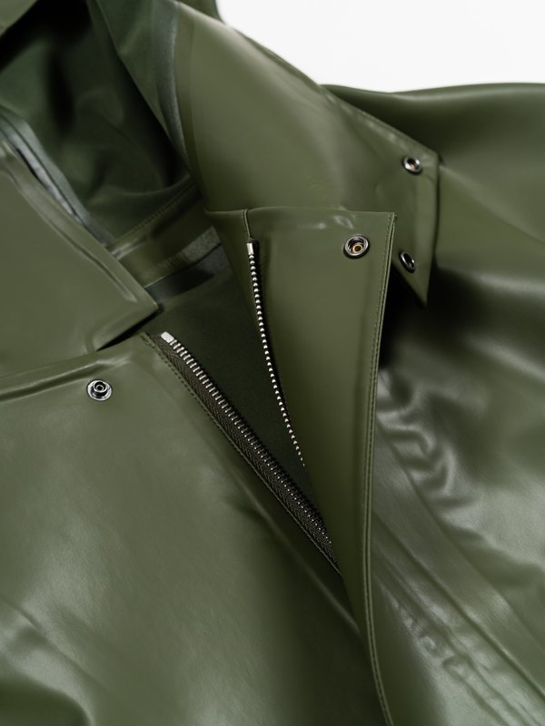 Auralee Soft Rubber Blouzon - Dark Green | Garmentory