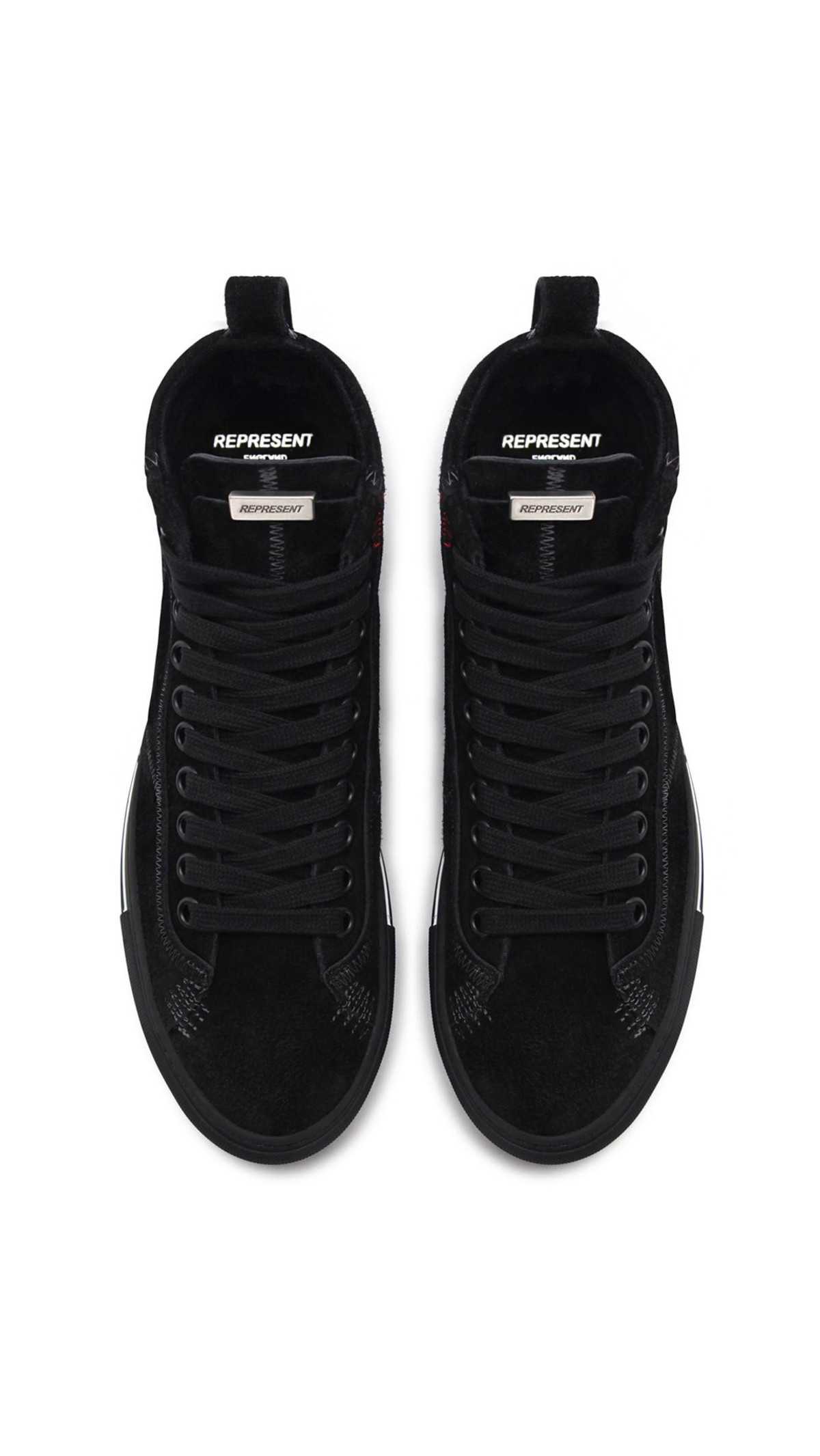 Represent Alpha High Top Sneakers - Black | Garmentory