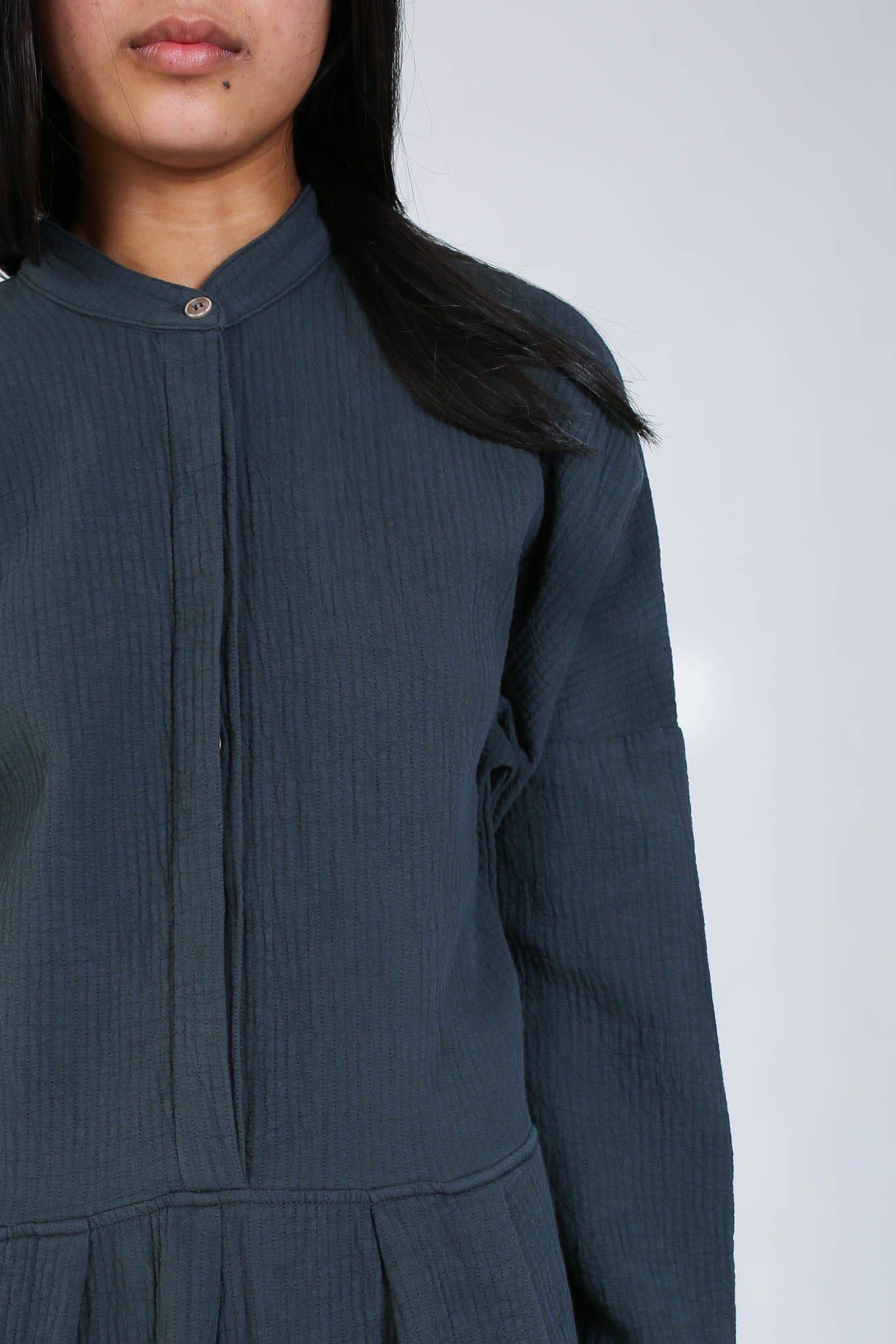 Black Crane Quilted jumper in dark shadow Garmentory