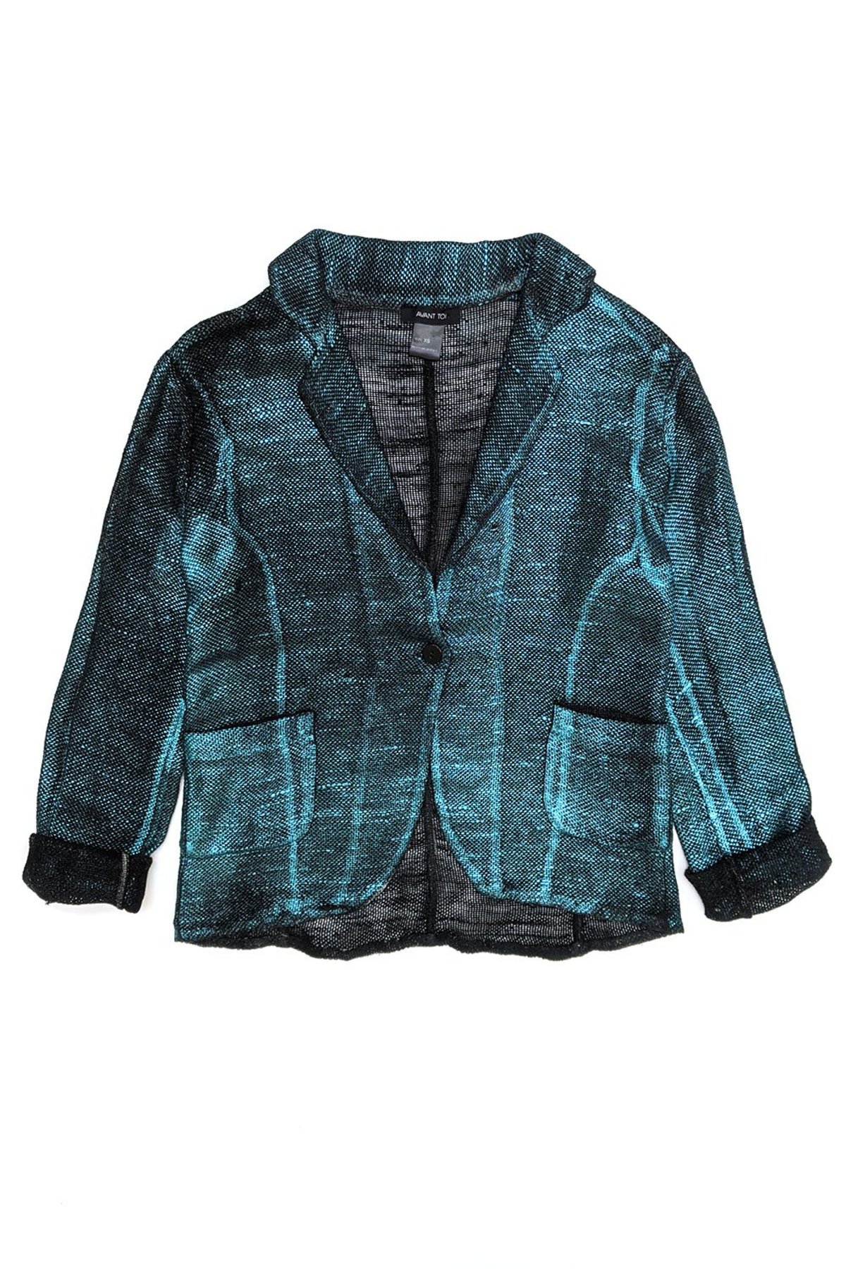 Avant Toi Laminated Jacket - Turquoise  - Image 1 of 2