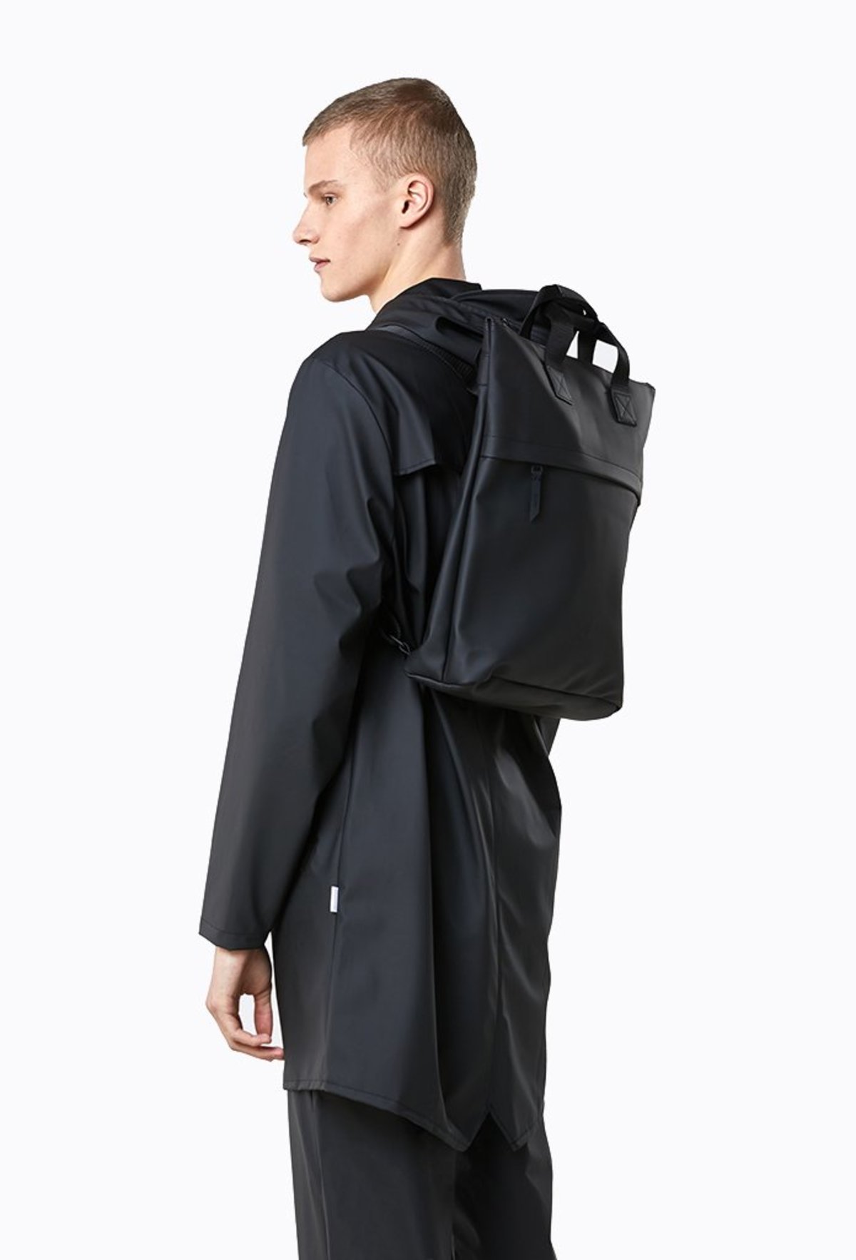 rain tote backpack Rains study and hiking needs Rains TRAIL ROLLTOP TOTE BAG