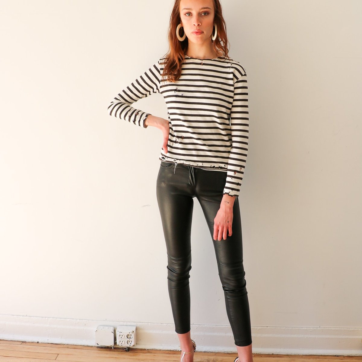 Pre-loved Balenciaga Leather Skinny Pants - Black | Garmentory
