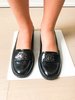 [Pre-loved] Chanel Signature Loafers - Black - Thumbnail 1