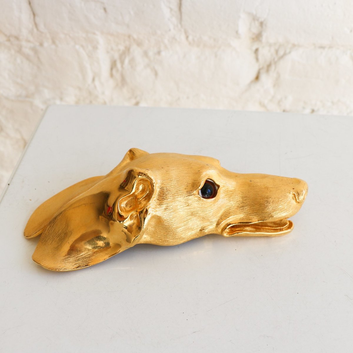 Vintage Bulldog Christopher Ross Belt Buckle Vintage Christopher Ross Sculpted Bow Buckle Belt – Recess main image 2