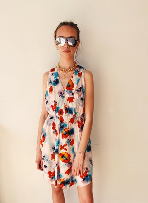rebecca taylor blue floral dress