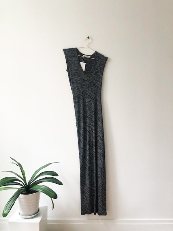 slim fit dress slacks Alexander Wang // Grey Ribbed Logo Elastic Dress – VSP Consignment
