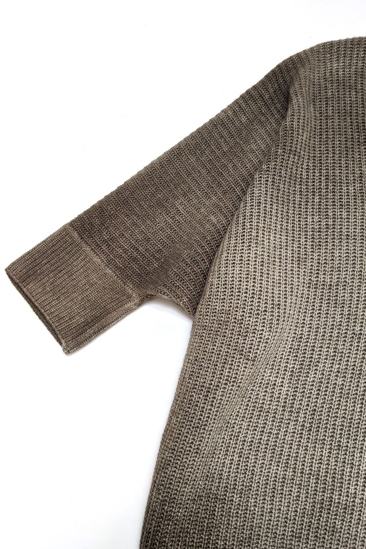 Avant Toi Ombre V Neck Knit - Taupe - Image 2 of 2