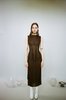 Kepler Yianna Stitch Dress - Brown - Thumbnail 1