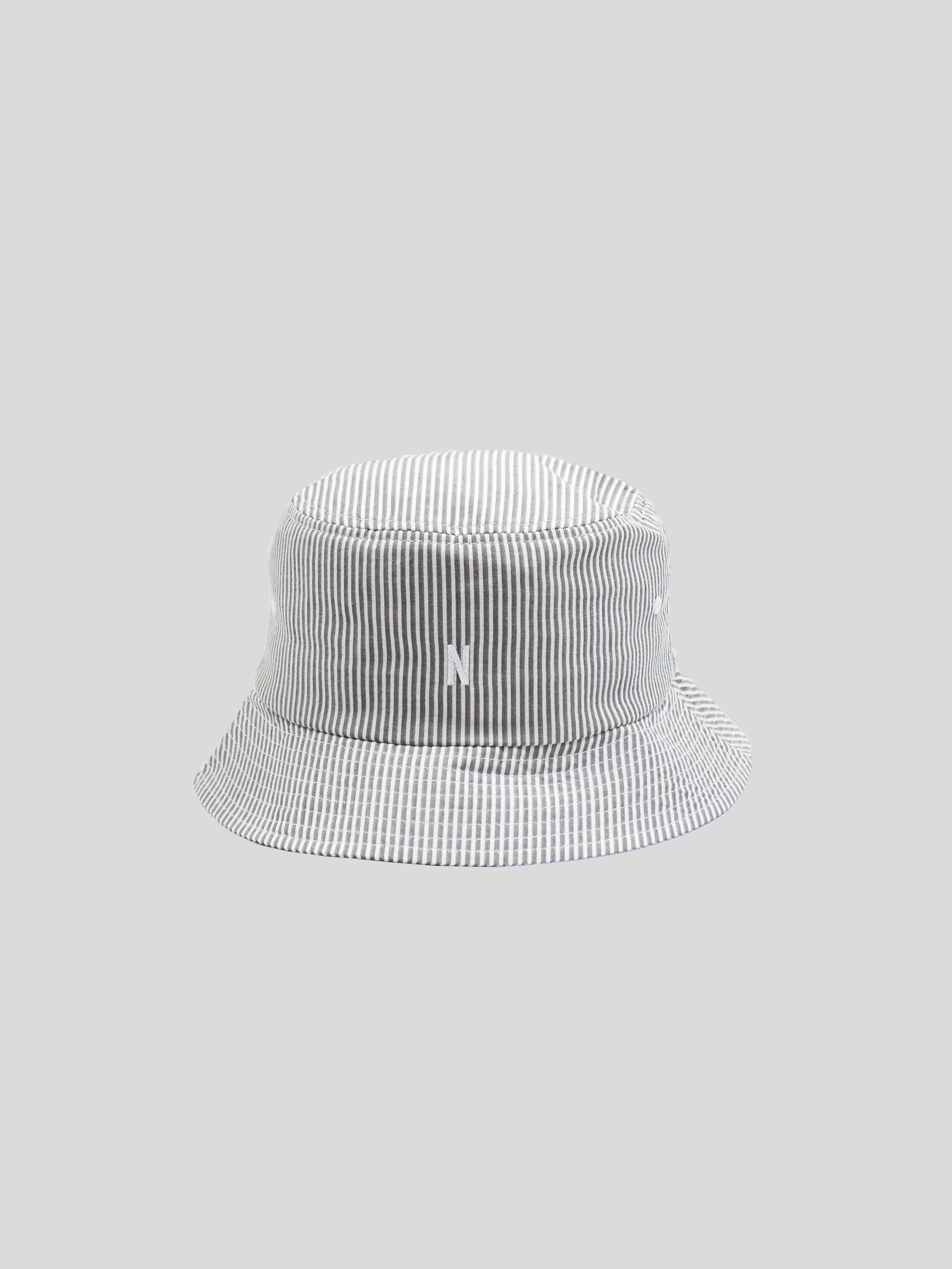 norse projects seersucker bucket hat