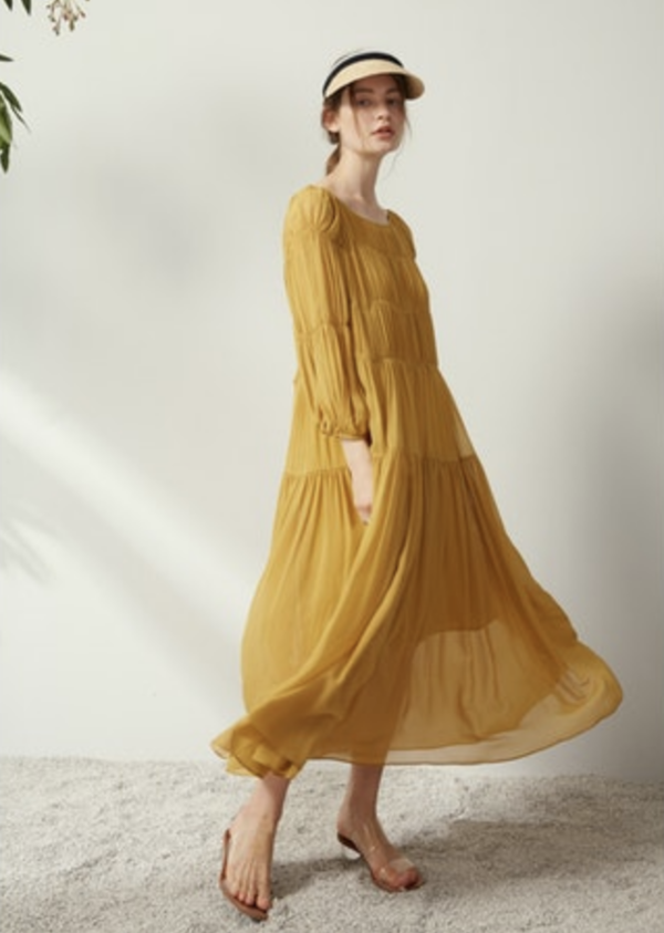 CAARA Terni Dress - Mustard | Garmentory CAARA Terni Dress - Mustard | Garmentory