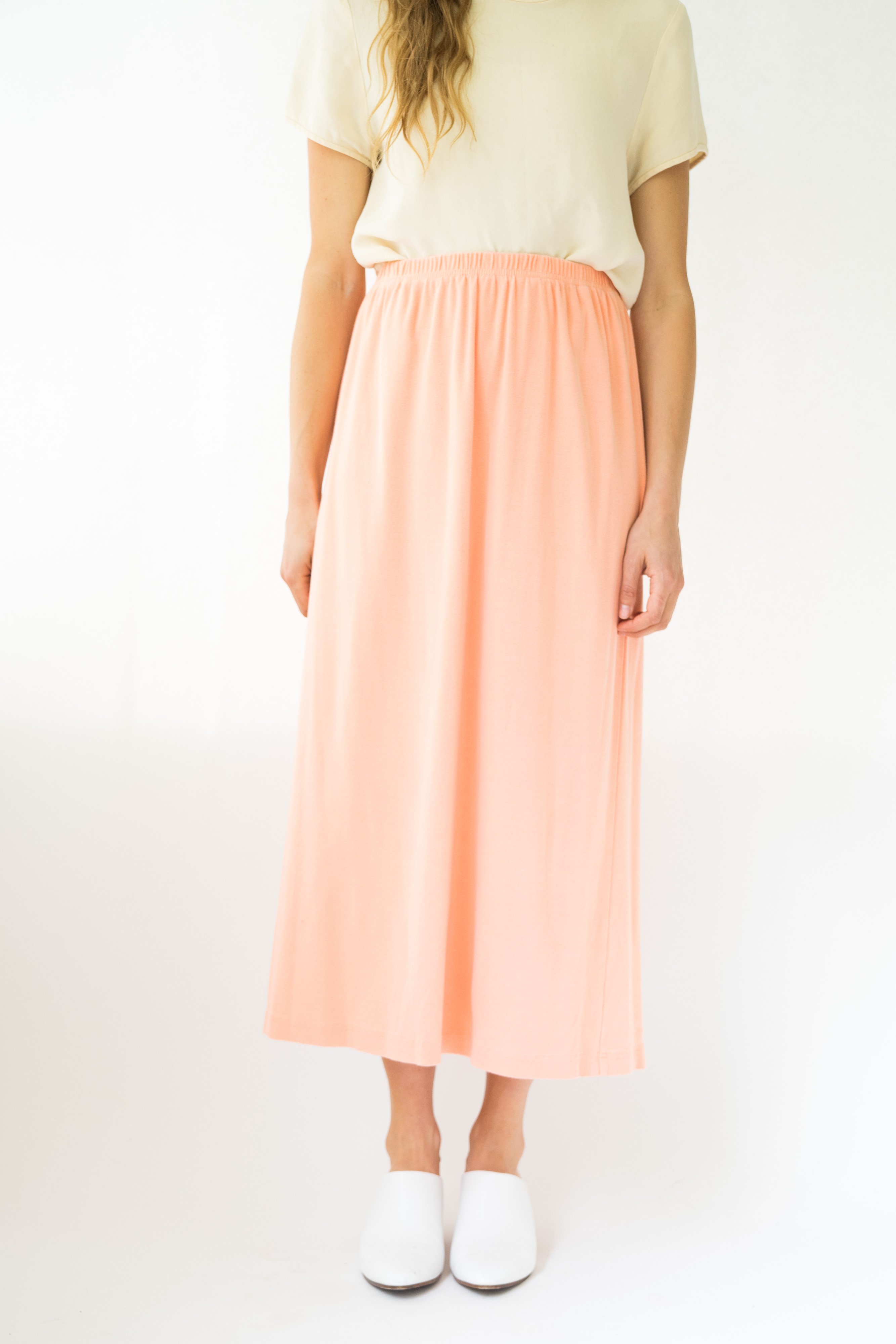 elastic waist maxi skirts