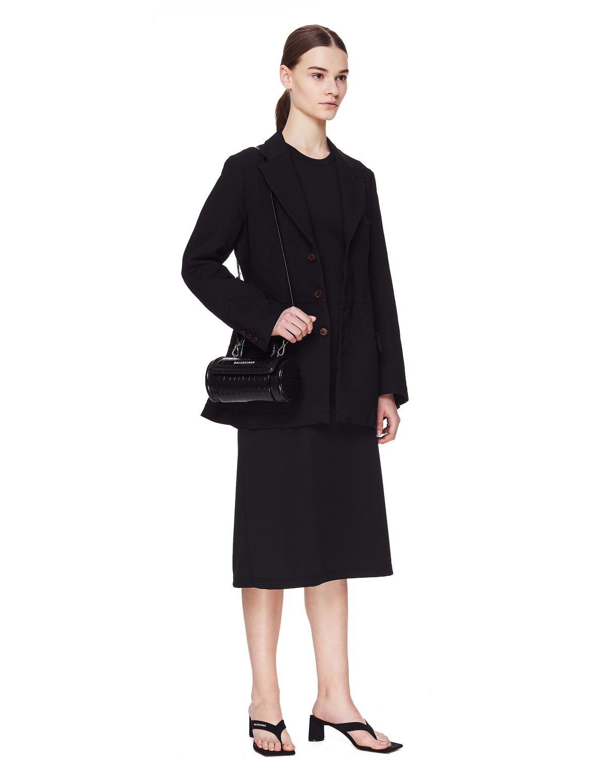 knee length dresses for ladies Balenciaga Suede Lambskin Leather A-Line Mini Dress Pink main image 1