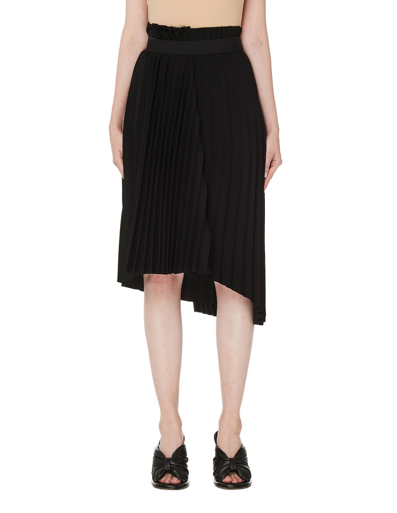 Balenciaga Fancy Black Pleated Skirt | Garmentory