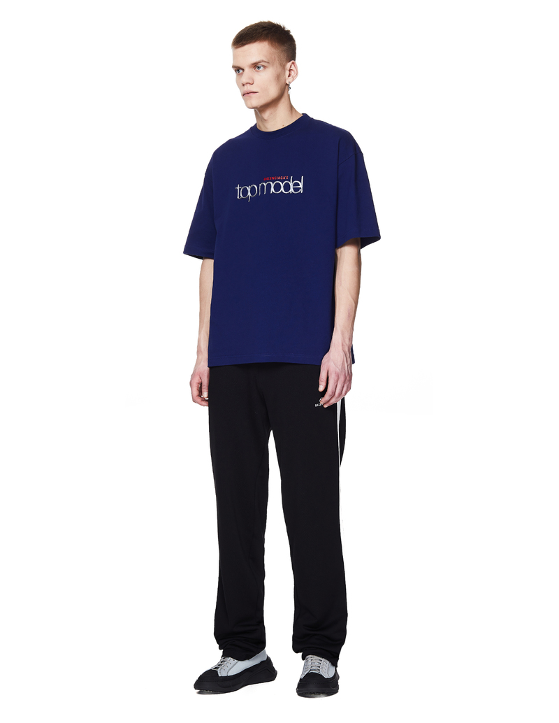 Balenciaga Top Model Printed T-Shirt - Blue | Garmentory