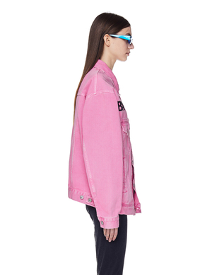 balenciaga pink denim shirt