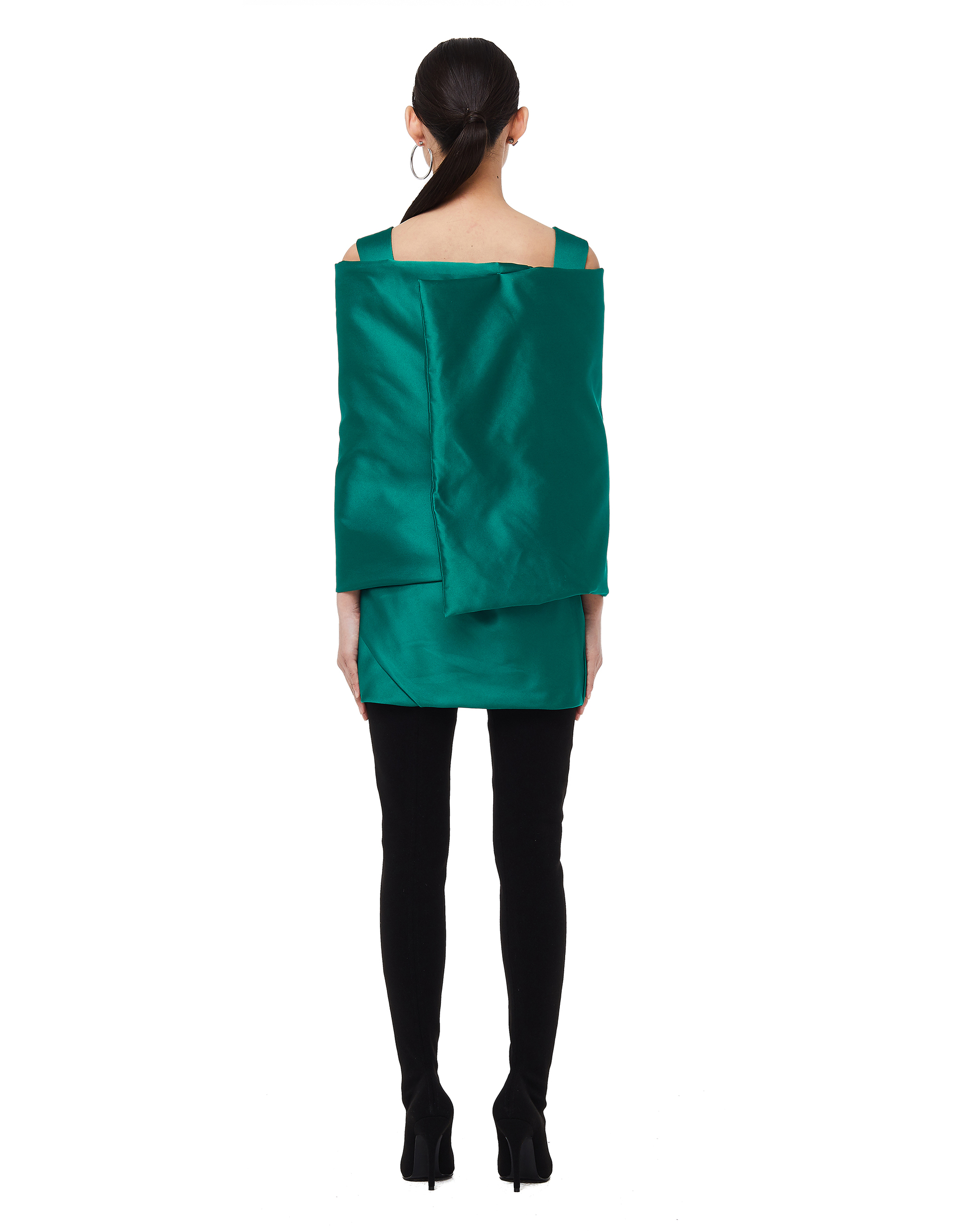 balenciaga evening dress green