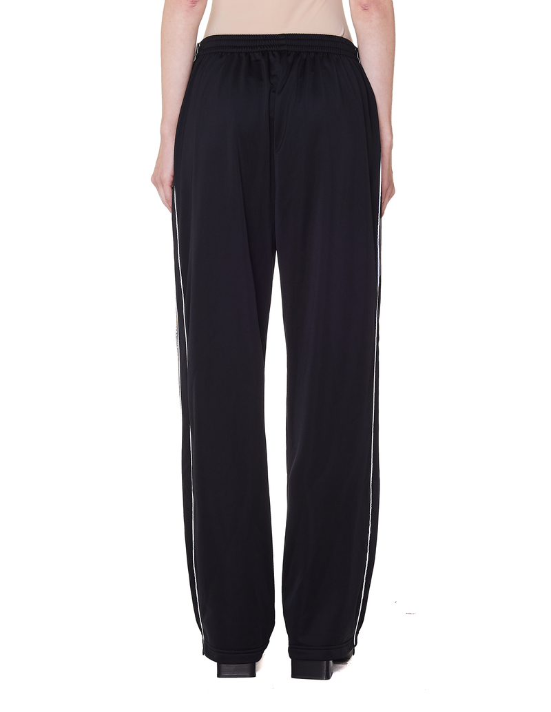 【BALENCIAGA】Striped Cupro Oversized Trousers ブラック Balenciaga Striped Tracksuit Pants - Black | Garmentory