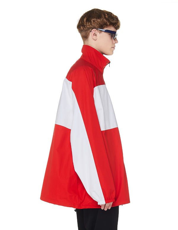 Balenciaga Cotton Oversized Track Jacket - Red | Garmentory