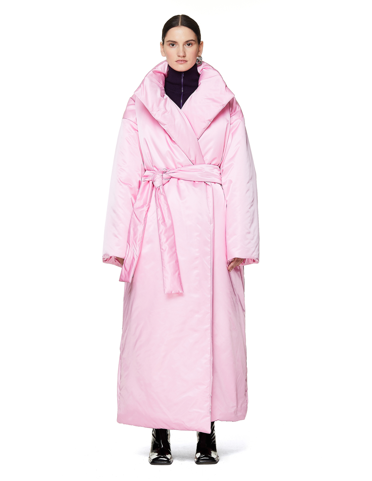 ジャケット BALENCIAGA Woman Jacket Pink 809489TNO12 5630 Balenciaga Cropped Puffer Jacket - Women | 809489TNO125630