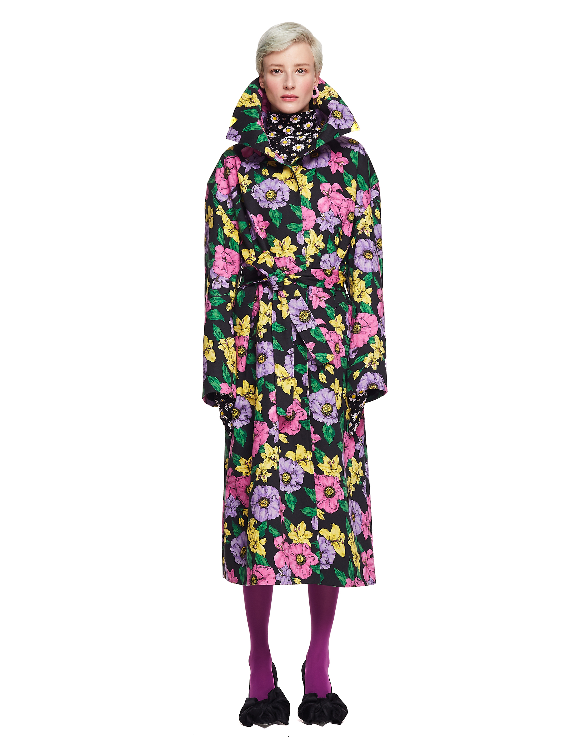 【送料&関税込】Balenciaga Floral Pattern Hooded Coat Balenciaga Floral Pattern Hooded Coat | italist