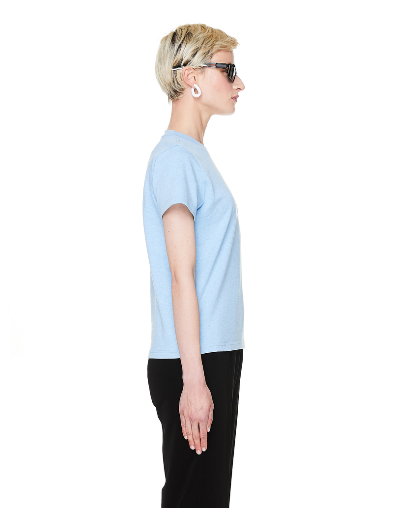 【関税&送料込】Balenciaga Light-Blue Cotton T-Shirt Balenciaga Cotton Tag T-Shirt - Light Blue | Garmentory