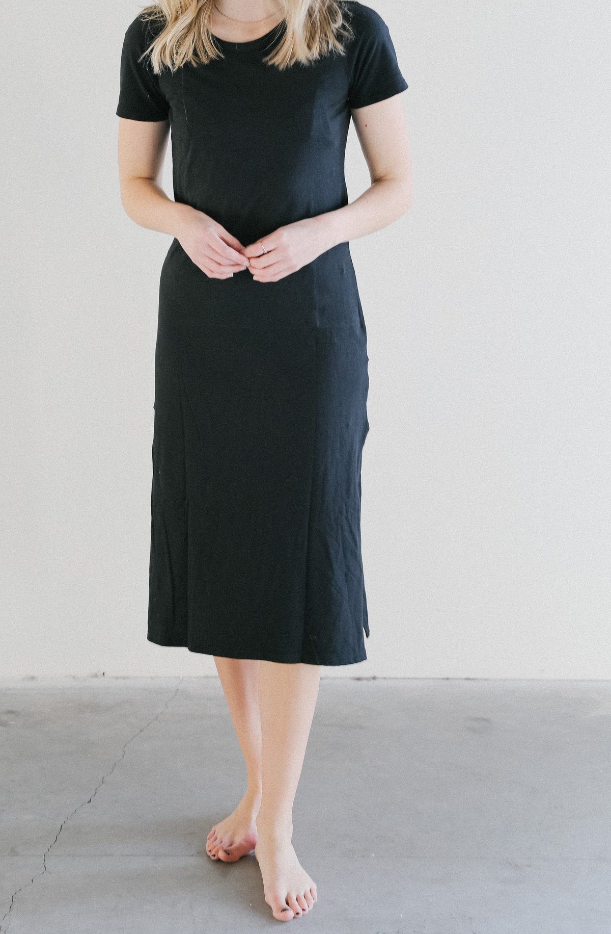 mate the label linen dress NWT MATE The Label 100% Organic Linen Sqaure Neck Mini Dress Black Size XS