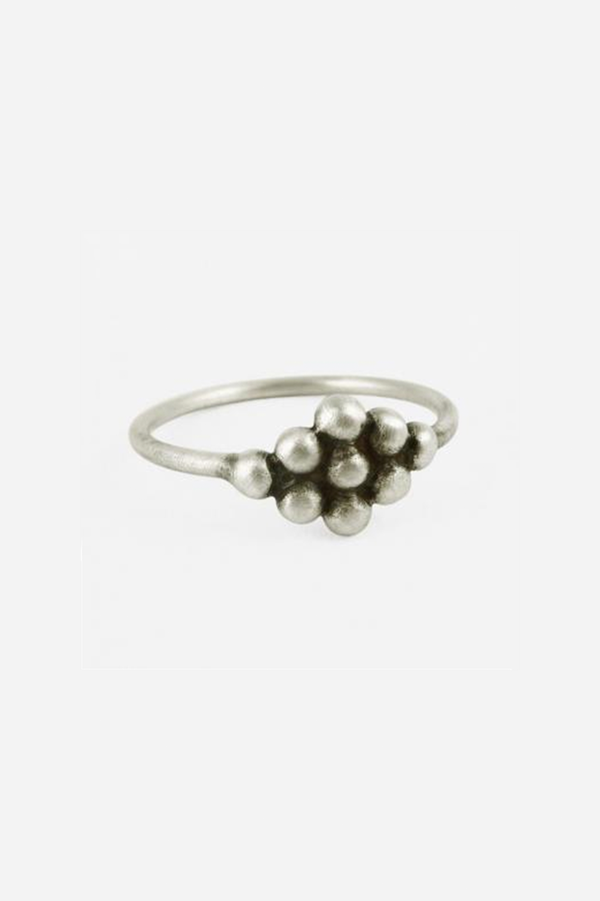 Jane Diaz Nine ball Granulated Ring - Sterling Silver Jane Diaz Nine ball Granulated Ring - Sterling Silver