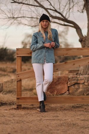 Brixton Janie Carpenter Pant - White 
