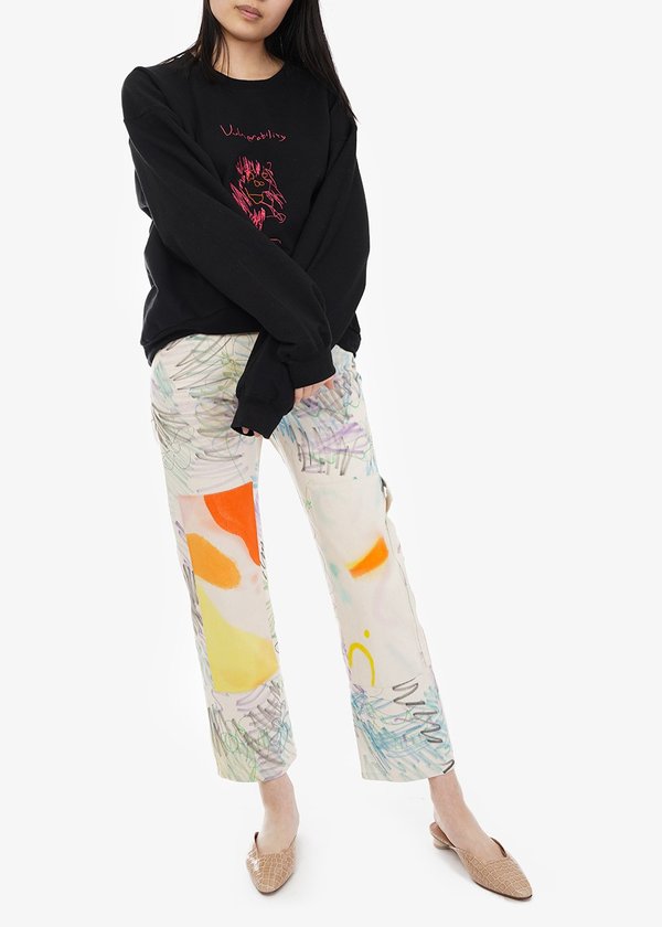 Collina Strada Vulnerability Round Hem Hoodie Collina Strada Vulnerability Round Hem Hoodie