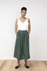 Jungle Folk Lourdes Linen Skirt - Pine Green - Thumbnail 1