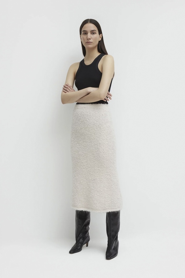 Totême KNITTED BOUCLE A LINE SKIRT TOTEME Totême KNITTED BOUCLE A LINE SKIRT TOTEME