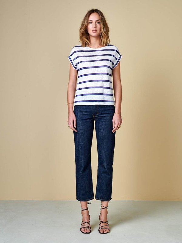 Bellerose Sevia T-Shirt - Royal/Ecru Bellerose Sevia T-Shirt - Royal/Ecru