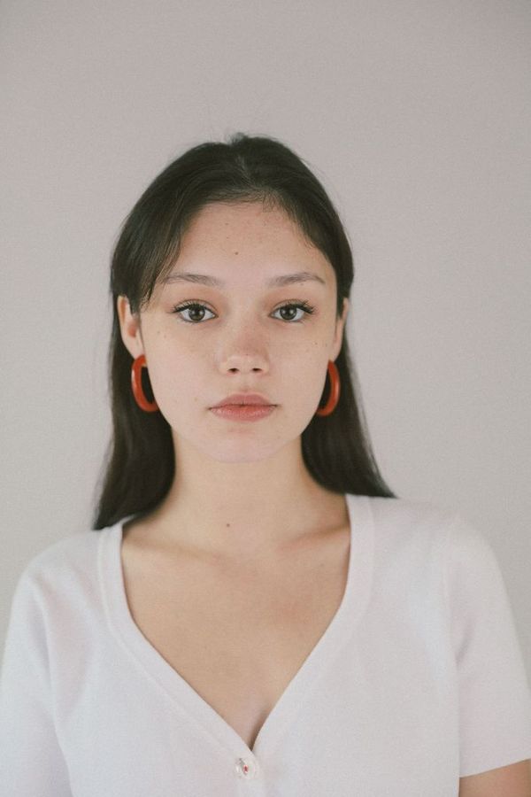 Wolf Circus Glass Hoop Large Earrings - Tangello Wolf Circus Glass Hoop Large Earrings - Tangello