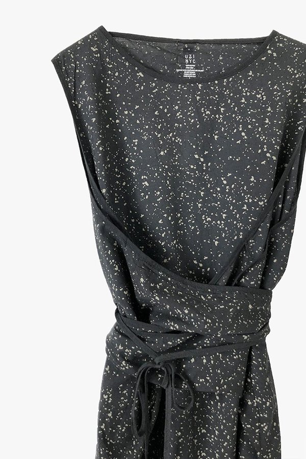 Uzi NYC UZI Oxford Dress - Splatter/Black Uzi NYC UZI Oxford Dress - Splatter/Black