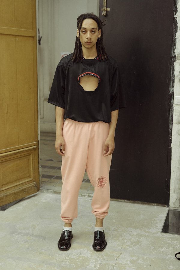 Martine Rose Dekker 2 Way Football Top - black | Garmentory