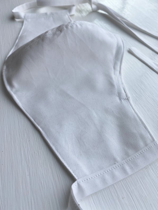 Tony Shirtmakers Japanese Pinpoint Oxford Face Mask - white Tony Shirtmakers Japanese Pinpoint Oxford Face Mask - white