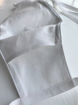 Tony Shirtmakers Japanese Pinpoint Oxford Face Mask - white Tony Shirtmakers Japanese Pinpoint Oxford Face Mask - white