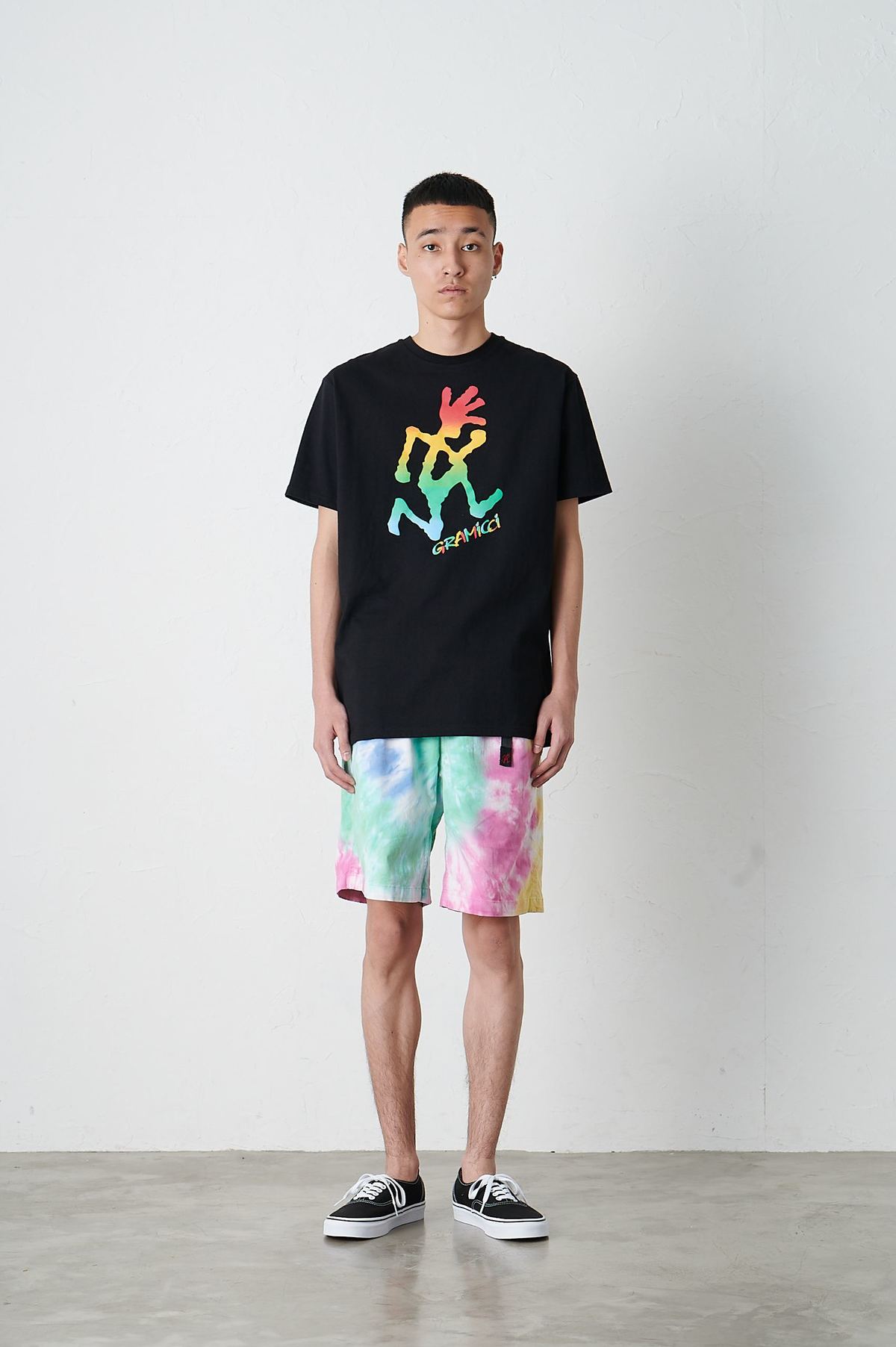 ゴル吉 TIE DYE CAMO SHORT PANTS Camo Tie-Dye Cuff Shorts | Nyebellas
