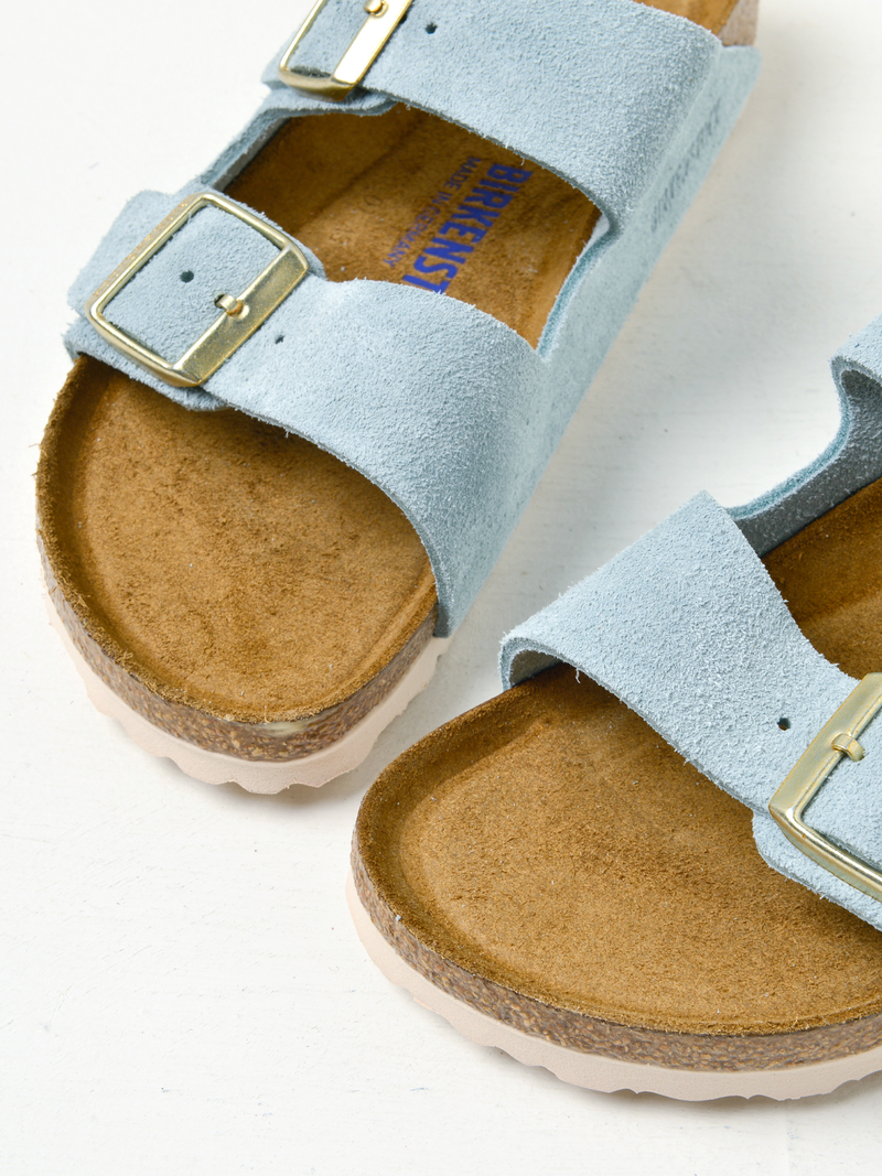 Birkenstock ARIZONA SOFT FOOTBED SUEDE LIGHT BLUE Garmentory