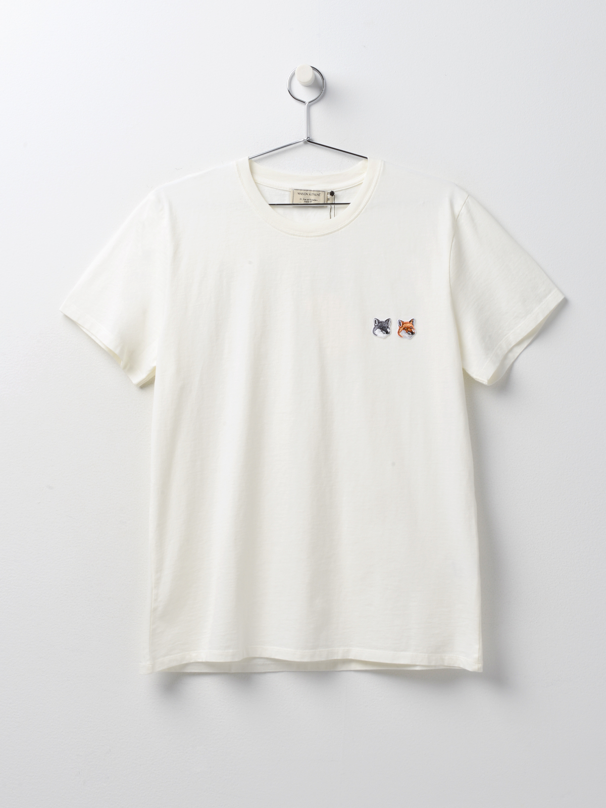 Maison Kitsuné TEE-SHIRT DOUBLE FOX HEAD PATCH LATTE - Image 1 of 5