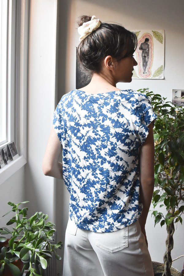 Dagg & Stacey Ferris Top - Azure Blue Print Dagg & Stacey Ferris Top - Azure Blue Print