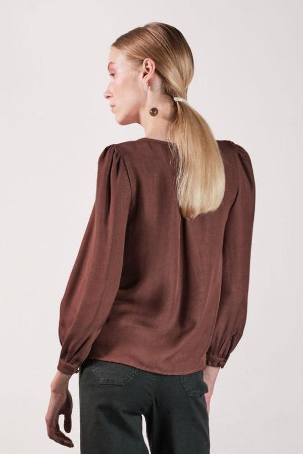 Maria Stanley Almond Blouse - Clove Maria Stanley Almond Blouse - Clove