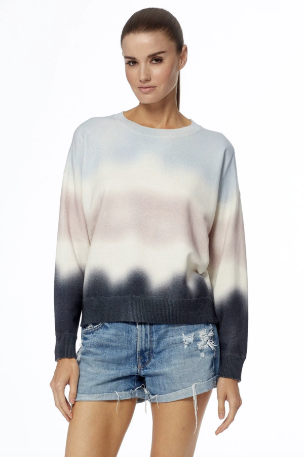360 Cashmere Tamar Sweater - Sea Foam/Navy/Multi
