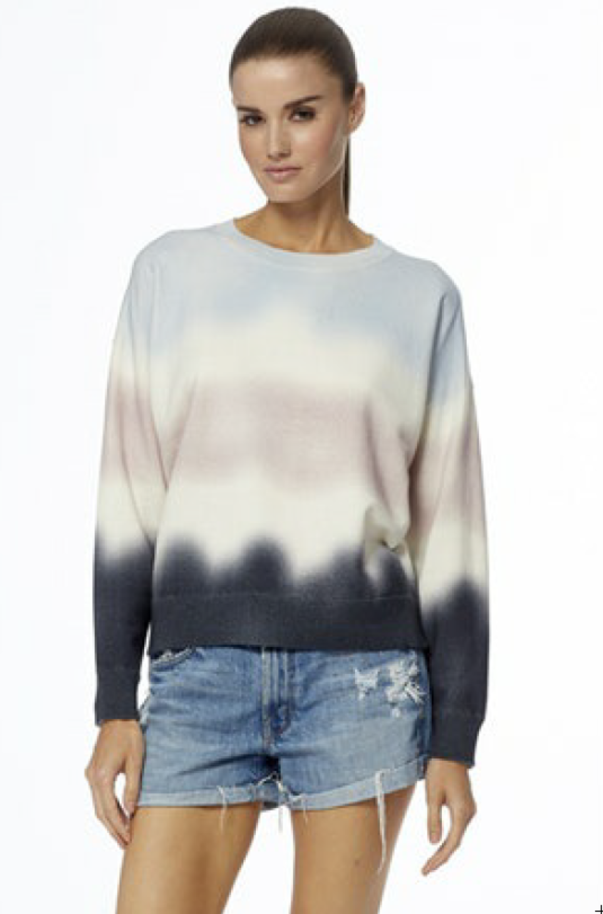 360 Cashmere Tamar Sweater - Sea Foam/Navy/Multi - Image 3 of 3