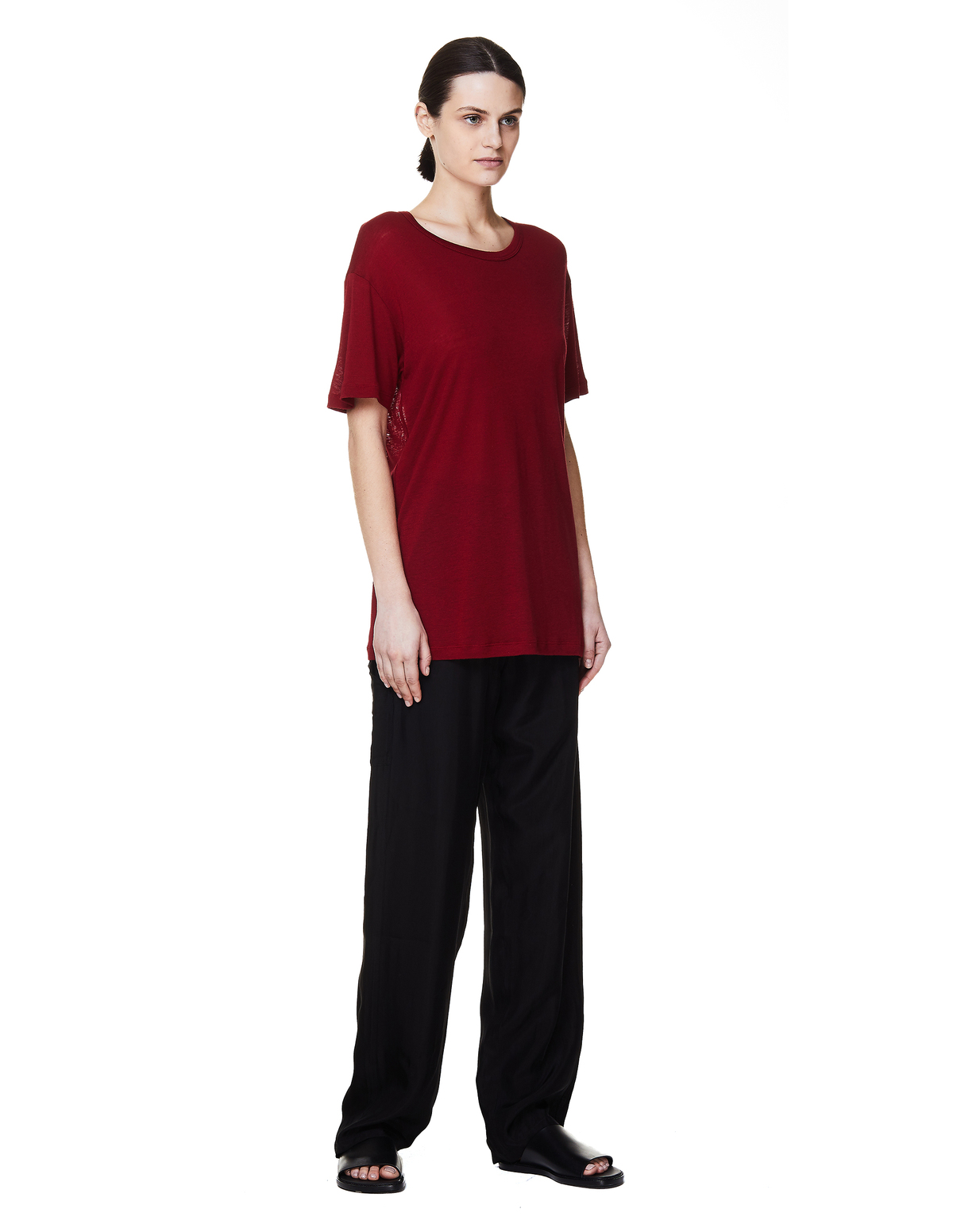 Ann Demeulemeester Cut Out T Shirt - Red | Garmentory
