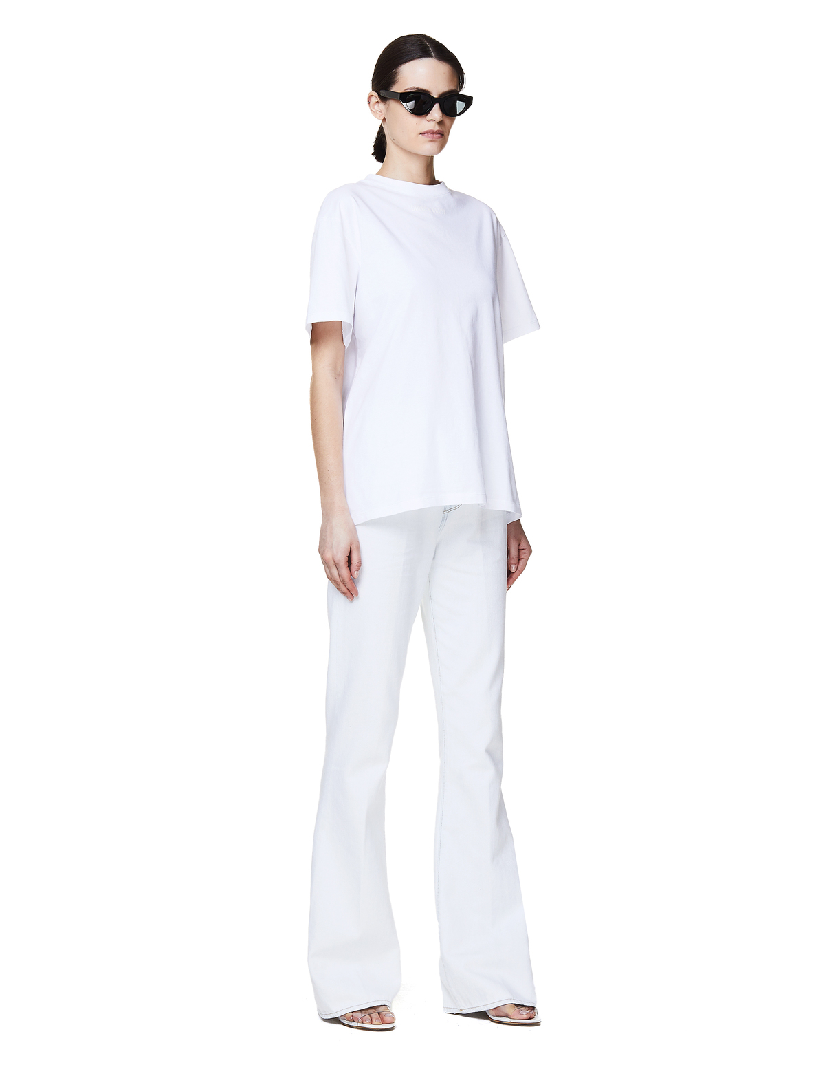 GOLDEN GOOSE ハントライティンクフリントTシャツ 【関税込】 Tシャツ レディース（ユーズドホワイト） シーズナルプリント