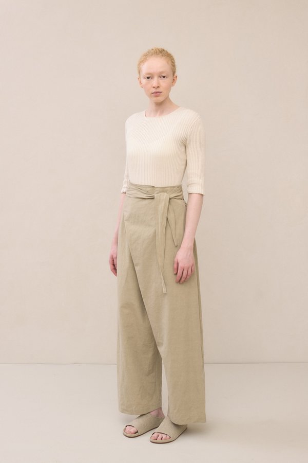 Lauren Manoogian Wrap Pants - Kahki | Garmentory
